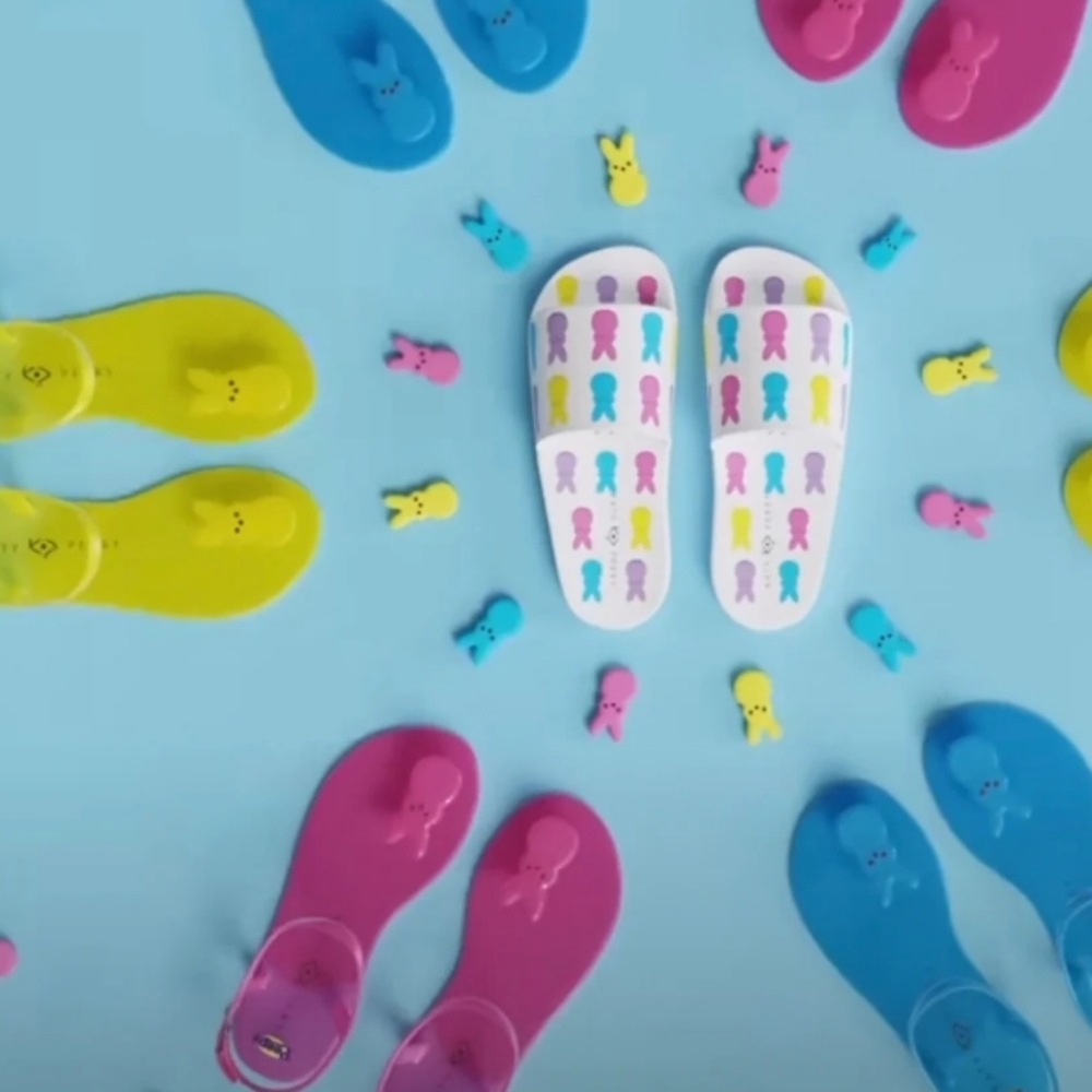 Katy Perry The Peeps Bunny Slide White Multi Color Size 7